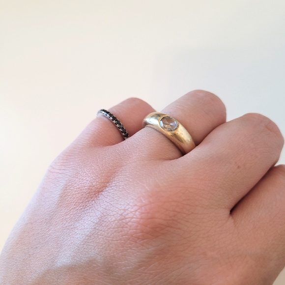 Vrai and Oro Large Half Pavè Band Size 4.5 - Picture 6 of 7